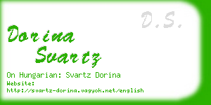 dorina svartz business card